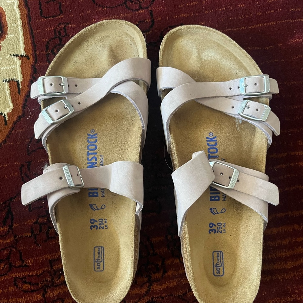 Birkenstock Purple Sandals with Cork Footbed
